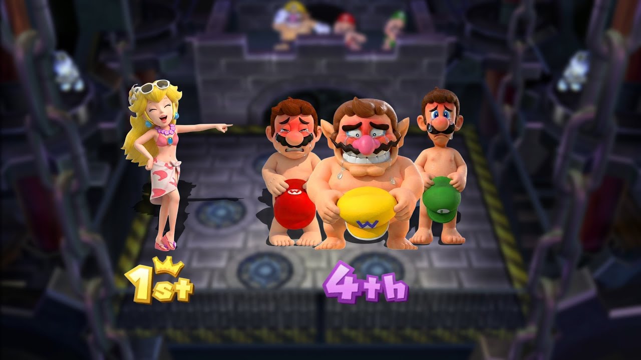 【Mario Party 9】【Mario Party 9】Лучшие мини-игры: Пич против Варио против Марио против Луиджи * Пля...