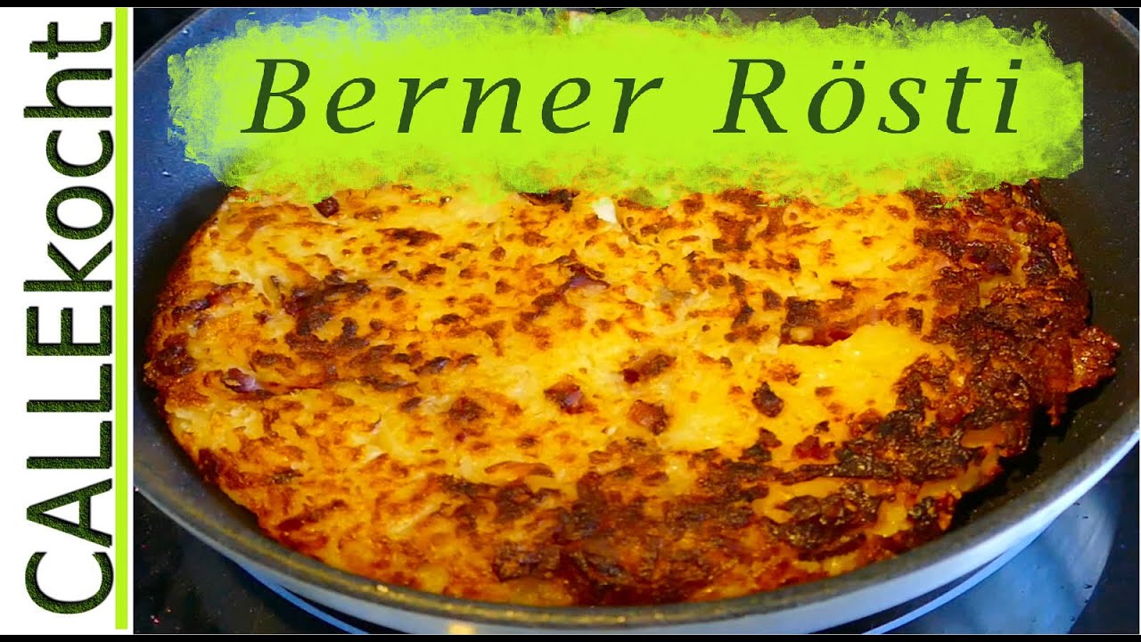 Berner Rösti lecker mit Speck gebraten. Einfaches Rezept von Oma