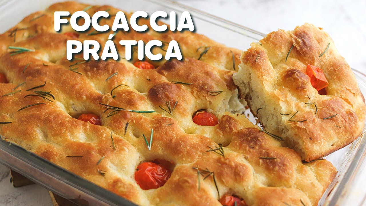FOCACCIA sem sovar!  Super MACIA, prática e simples! | FOCACCIA DE ALECRIM | Day Flaubert