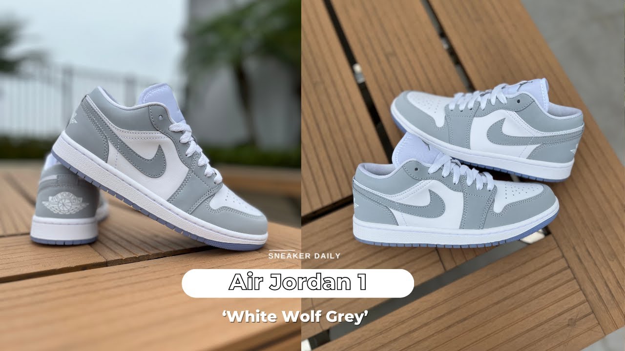 Cận cảnh Air Jordan 1 Low ‘White Wolf Grey’ tại Sneaker Daily