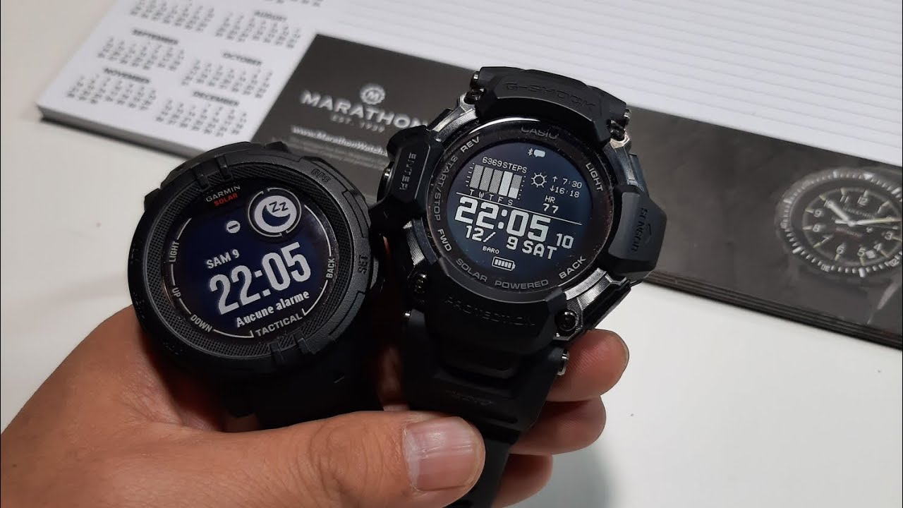 Garmin Instinct 2 Solar Tactical против Casio G-Shock GBD-H2000
