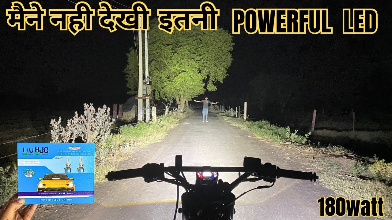 RE HUNTER 350 - MOST POWERFUL LED BULB INSTALLED | 180watt | 117/365 ​⁠@BikeBone21