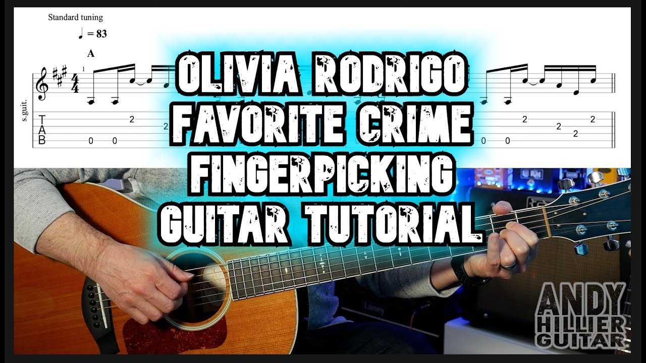How to play Olivia Rodrigo Favorite Crime Guitar tutorial