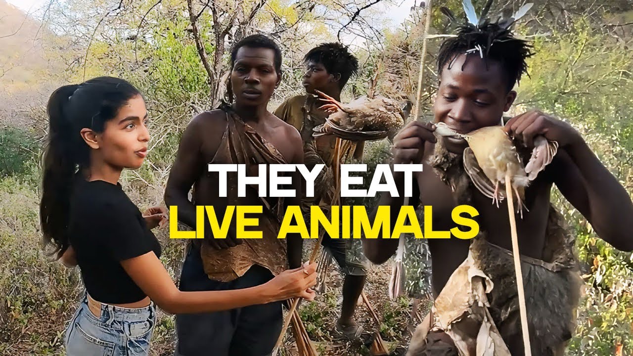 Living in JUNGLE with HADZABE TRIBE of Tanzania (LAST HUNTING TRIBE OF WORLD) #tanzania