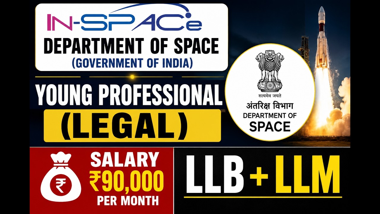 IN-SPACe Legal Recruitment 2026 | ₹90,000 Salary | No Written Exam | LLM Govt Job | Complete Details