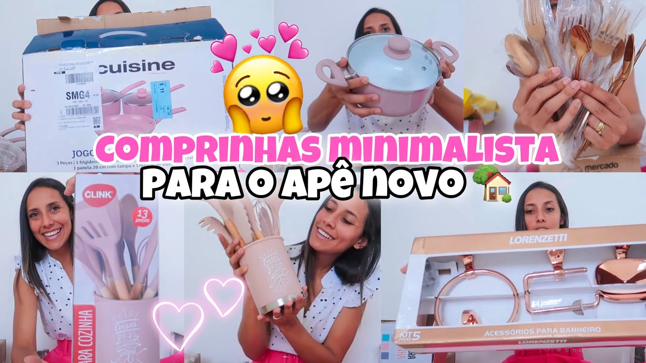 COMPRINHAS FOFAS PARA O AP&Ecirc; NOVO | Bem minimalista | TUDO ROSINHA 💕| comprei muita coisa 😍