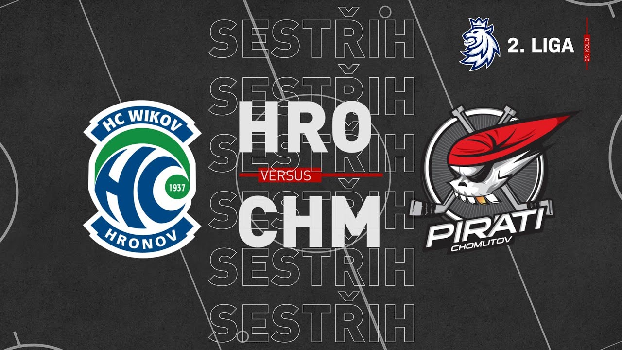 SESTŘIH 29.kolo 2. ligy: HC Wikov Hronov vs Piráti Chomutov 2:10