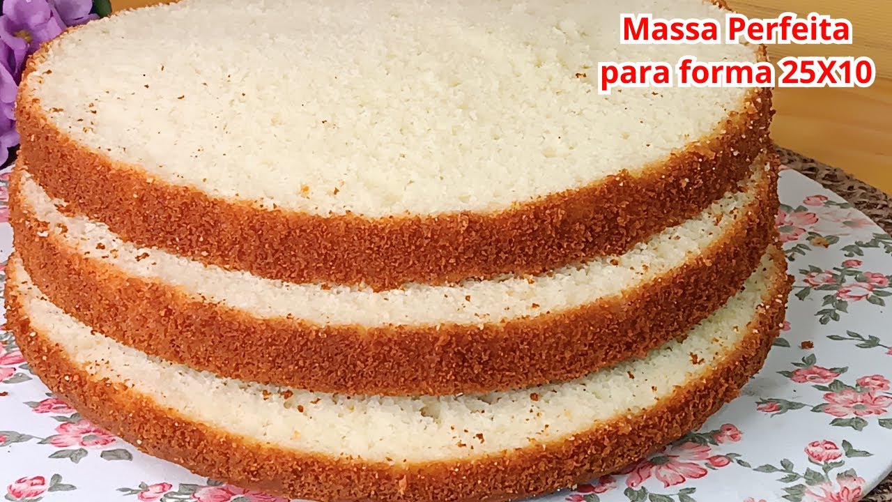 MASSA PERFEITA PARA FORMA 25X10 - FOFA, MACIA E ESTRUTURADA