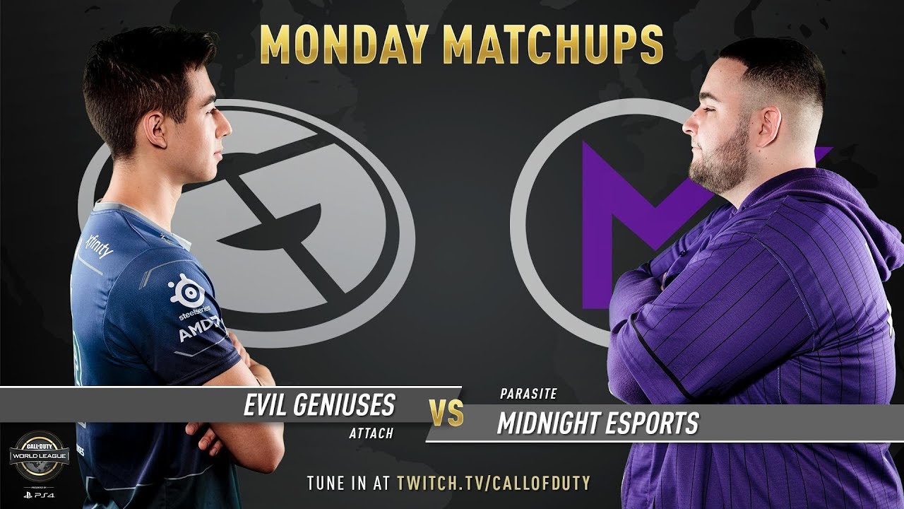 Evil Geniuses vs Midnight Esports | CWL Pro League 2019 | Division A | Week 8 | Day 1