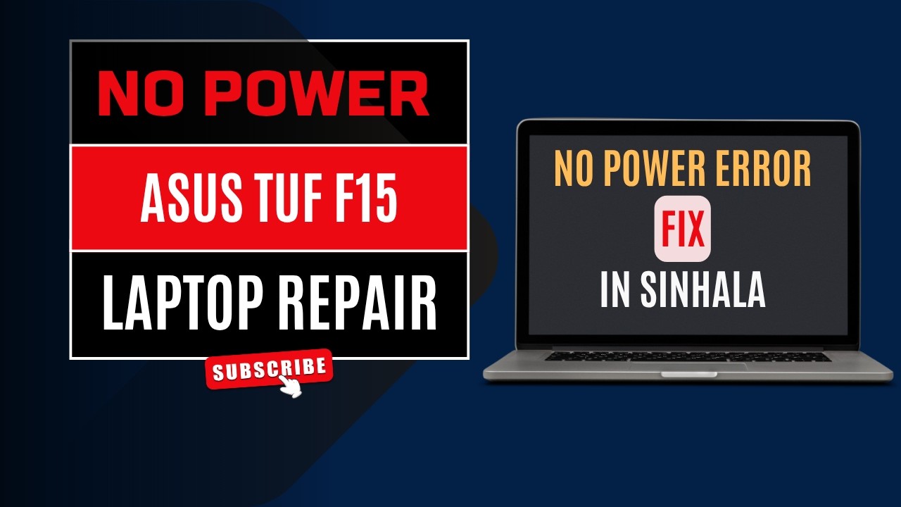 ASUS TUF F15 No Power Error Fix | Simple Battery Reset Solution in Sinhala