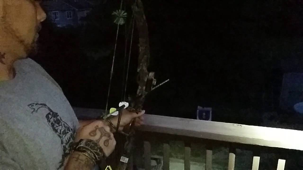 Slow motion bow shooting