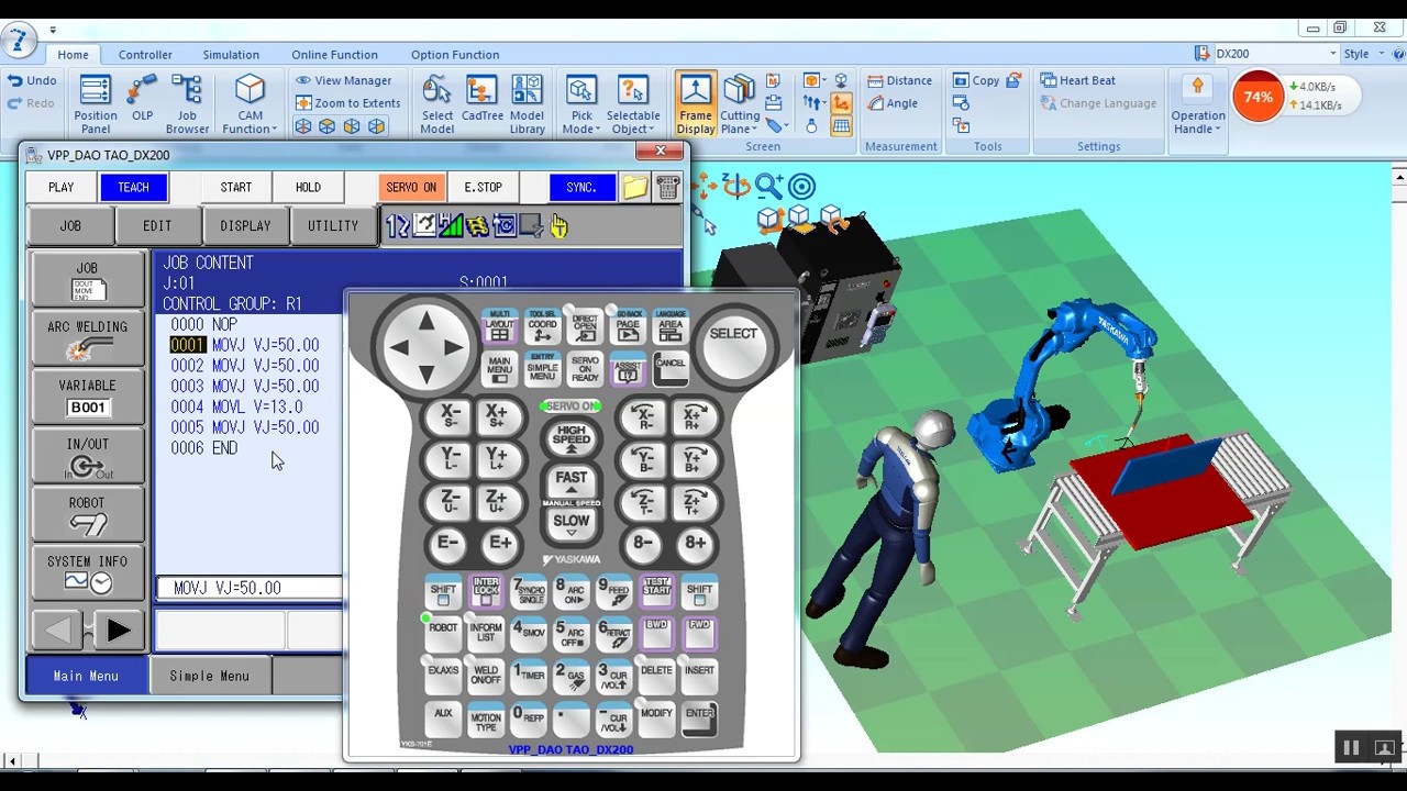 Đào tạo Robot Yaskawa/Phần mềm mô phỏng MotoSim - Training Robot Yaskawa Motoman & MotoSim software.