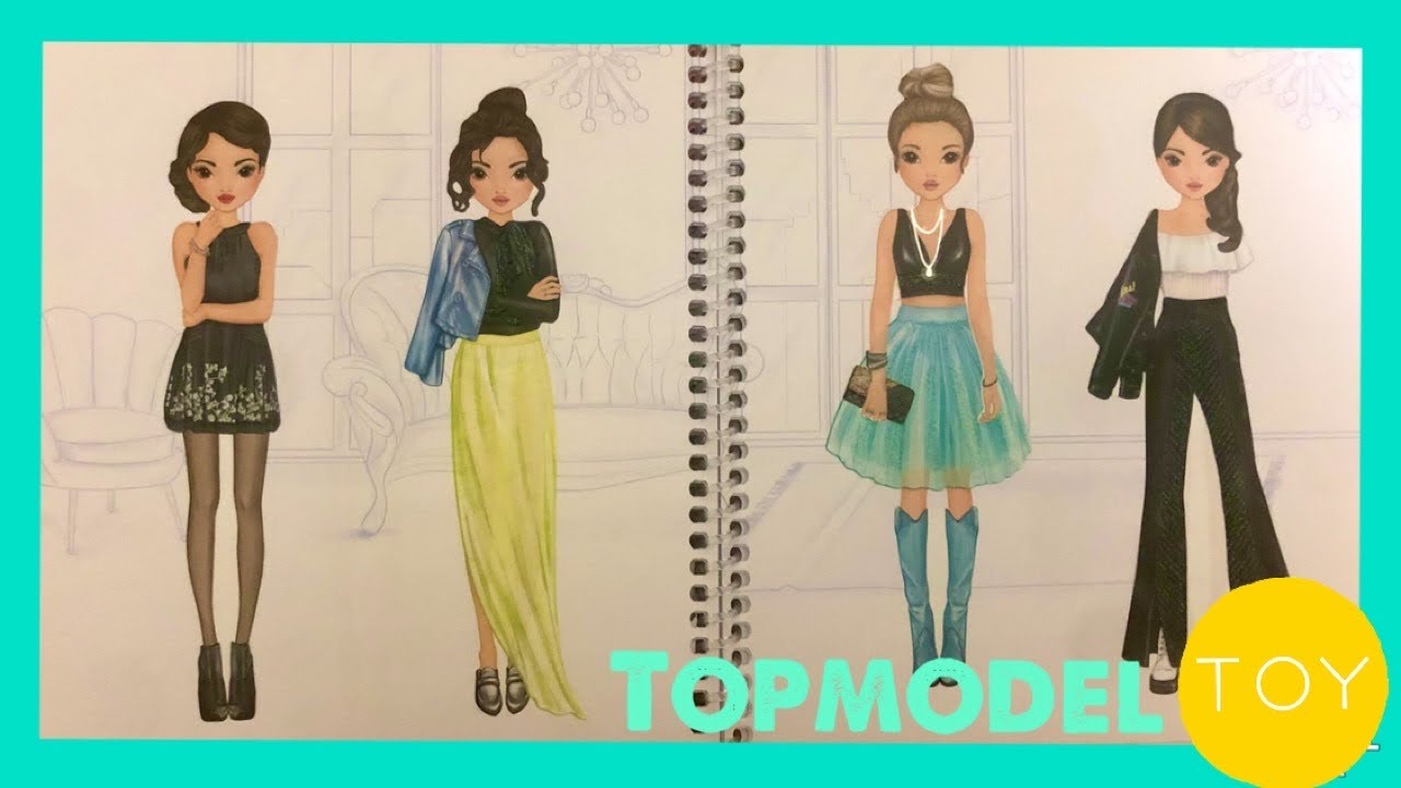 TOP MODEL dress me up sticker...Girls dress sticker PART 2...