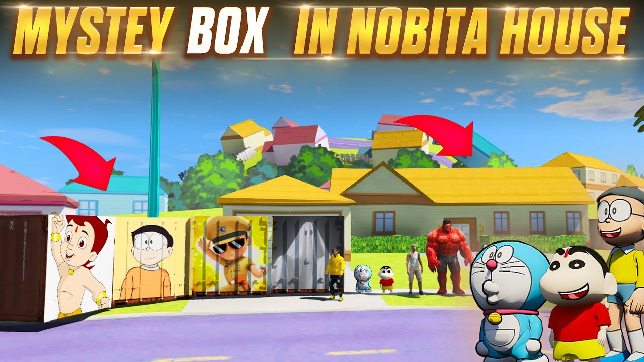 😱Mystery containers opening  in Nobita house 😱#Shinchan #tristar18 #telugu #funnyvideo