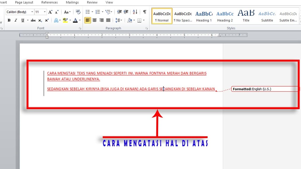 Cara mengatasi Warna Teks dan Garis Bawah di Word tidak bisa diubah|| Cara Menghilangkan Garis Word