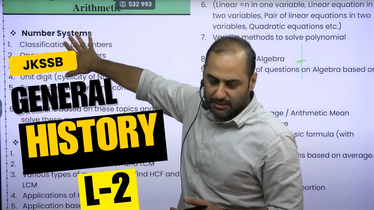 JKSSB NEW BATCH Class | History | Ep 2 : Successfully Conducted : Quintessence!  🔥 🔥 🔥