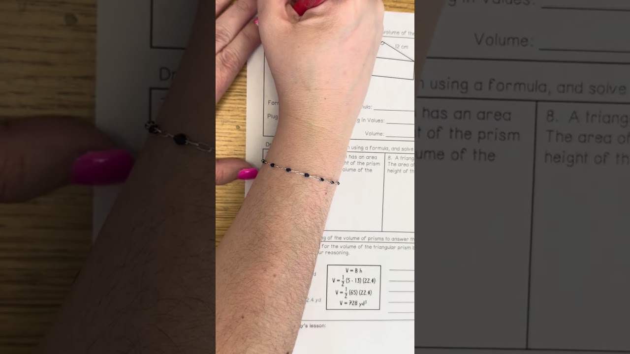 Volume of Triangular Prisms Lesson taught by Mrs. Page