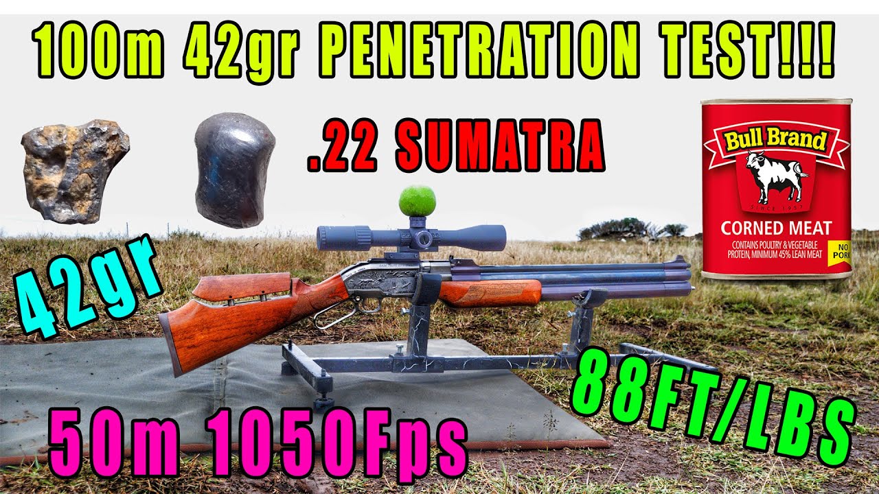 22 cal Sumatra Power valve Experiment | 42gr88 Ft/lbs | Slug Test