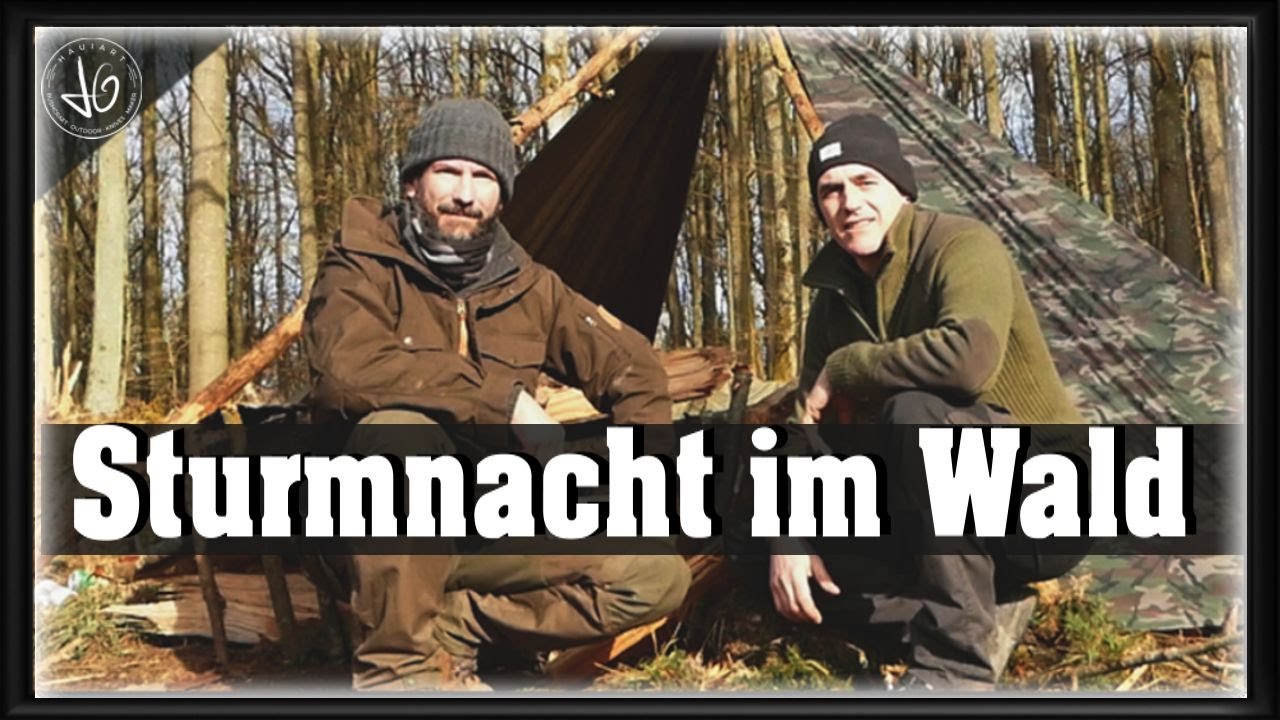 Hält das Tarptipi den Sturm stand ?  ⚠️ Gefahrensituation bei der Übernachtung Wald