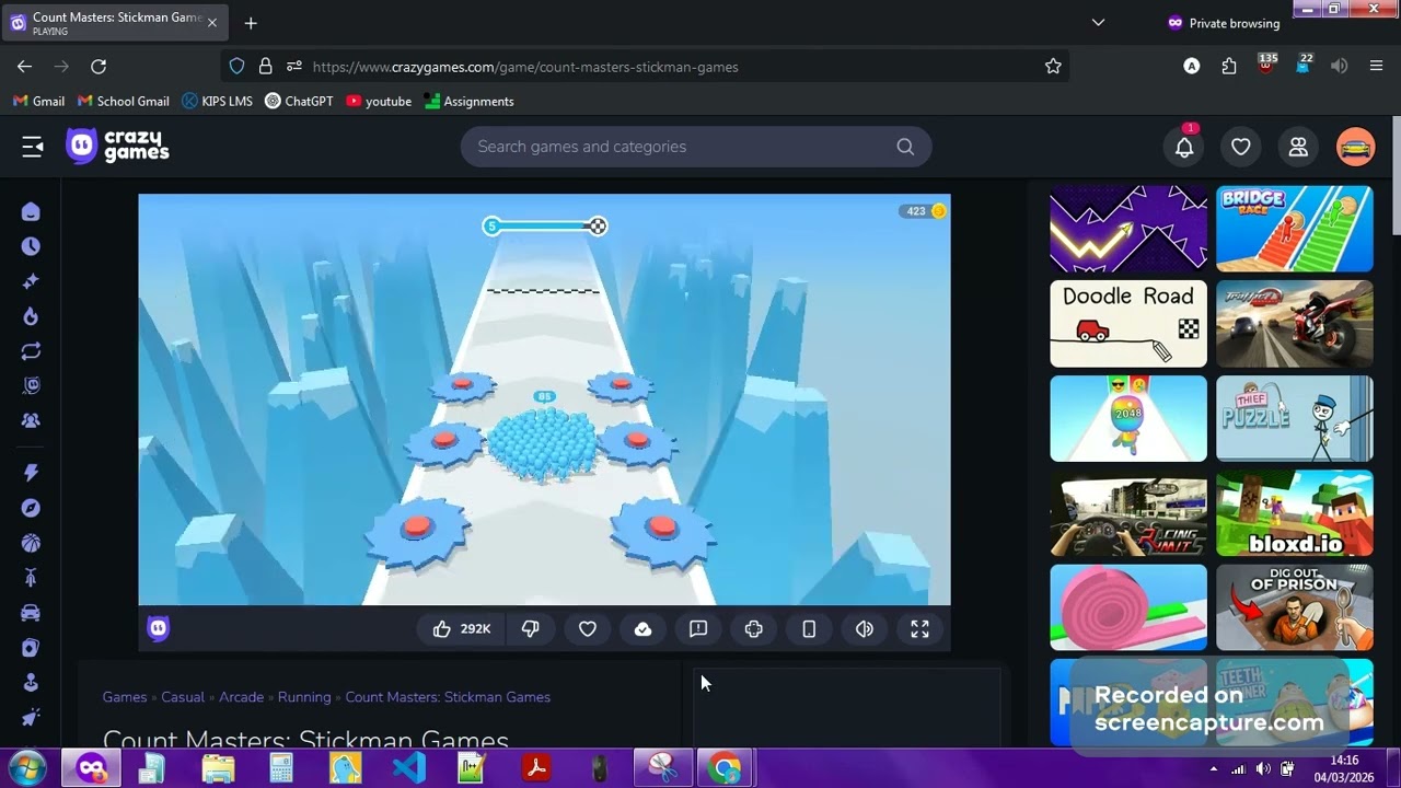 Crazy Games: Count Master level 1-10