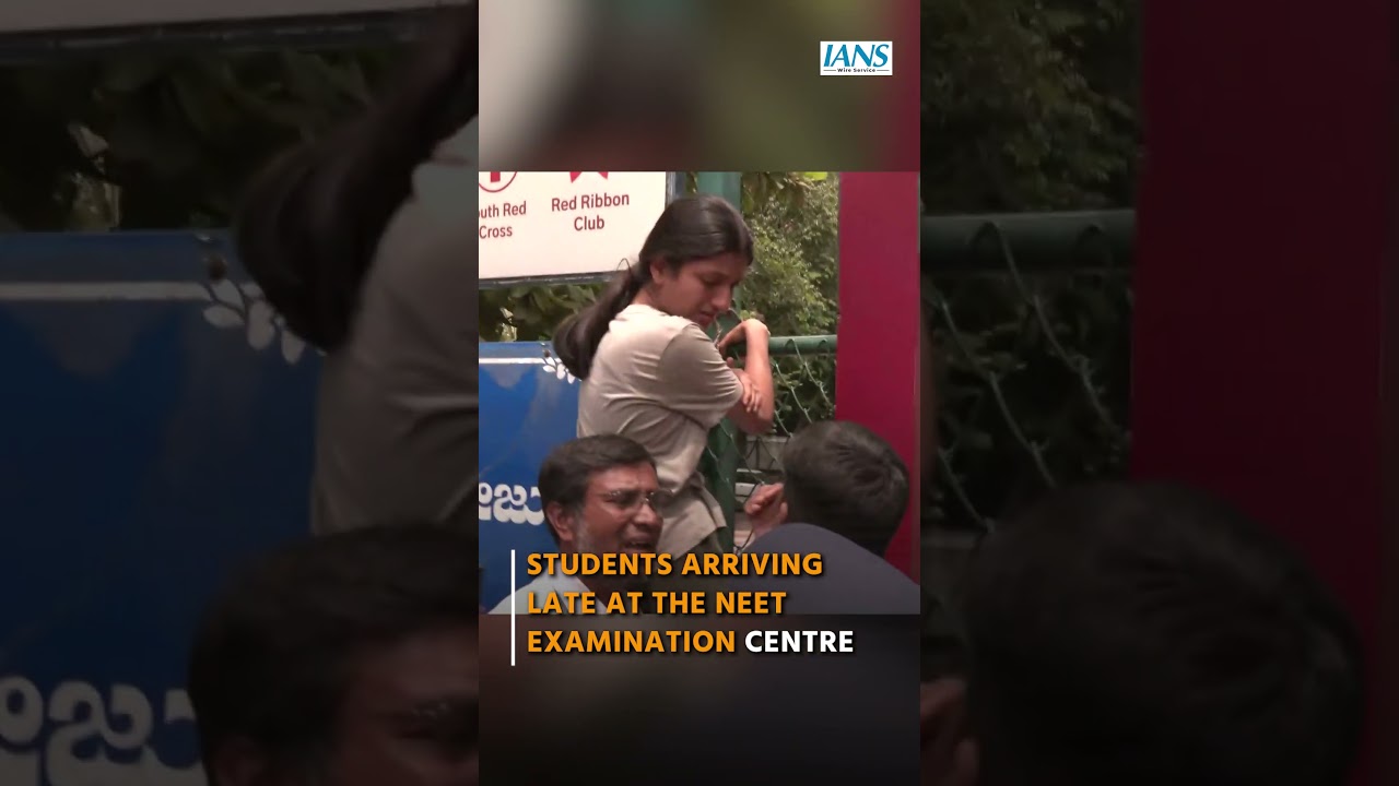 Late Students Rush To Enter NEET Exam Centre In Bengaluru