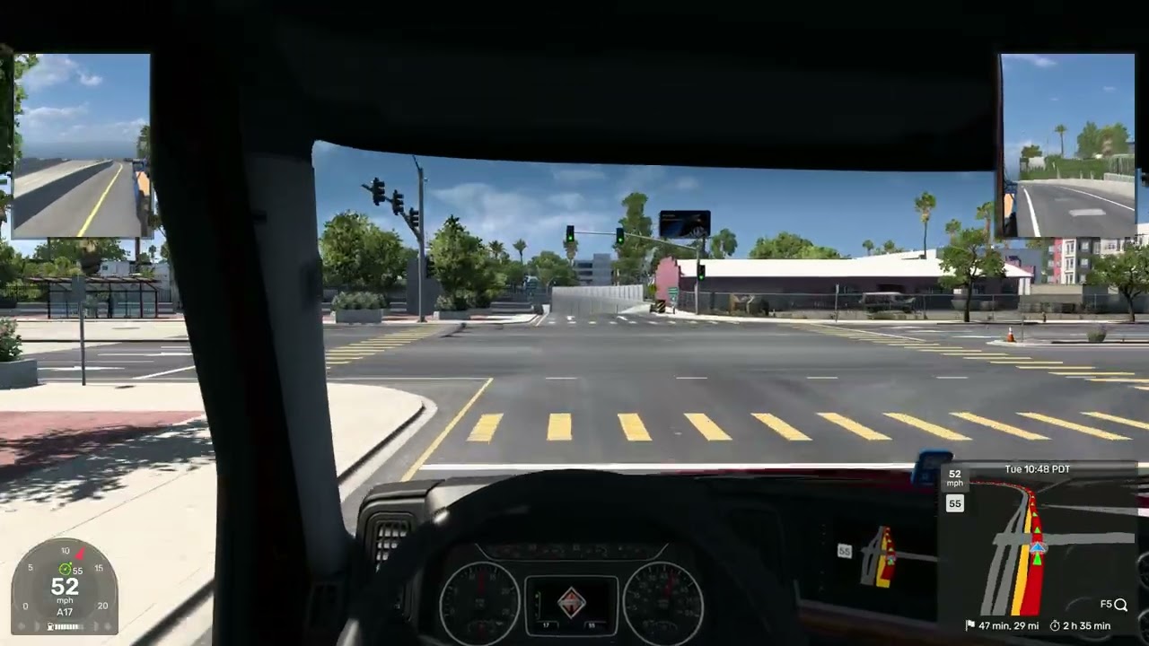 American Truck Simulator #48 Los Angeles-San Diego Forklifts (No music, chill driving)