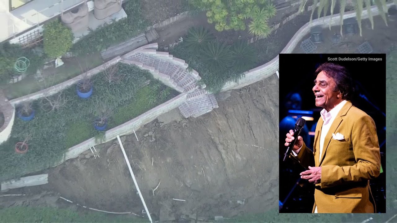Parts of singer Johnny Mathis&rsquo; LA home impacted by hill collapse, neighbor says