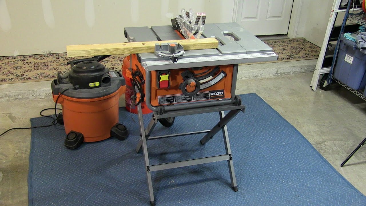 RIDGID Table Saw Dust Control Test R45171