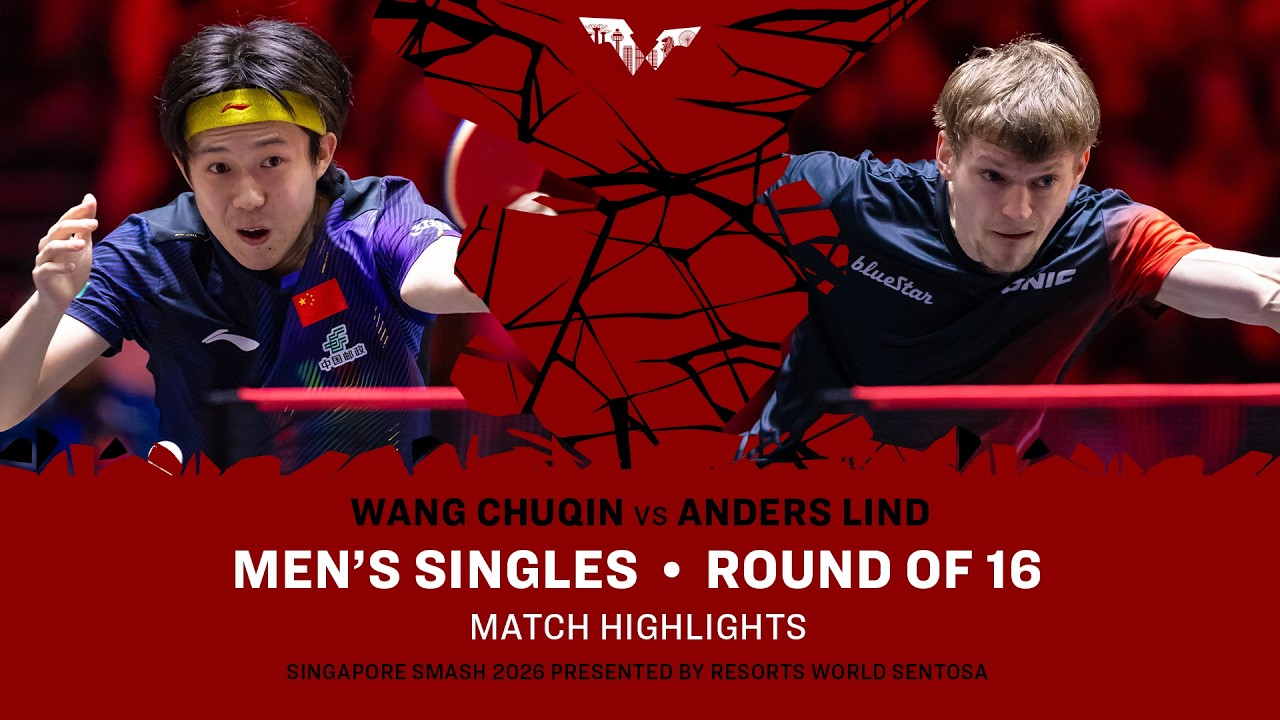 Wang chuqin vs Anders Lind | MS R16 | #WTTSingapore2026