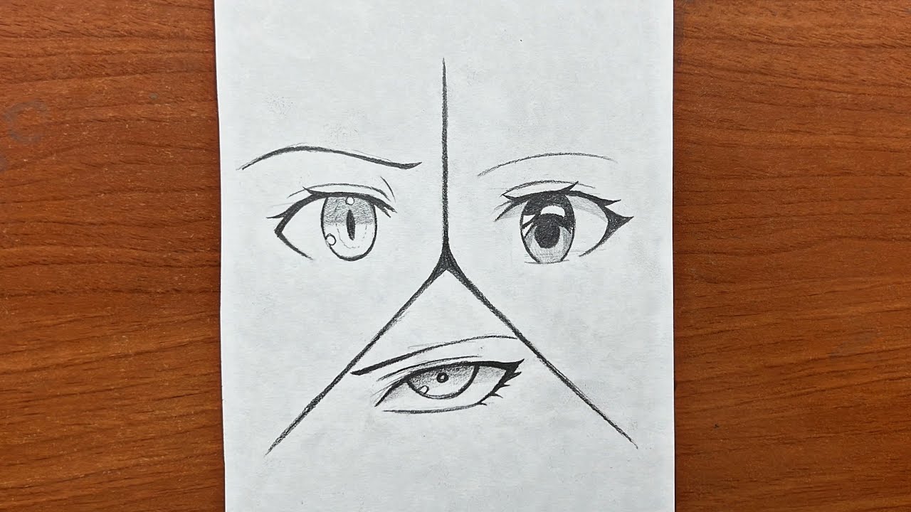 Easy tutorial | How to draw anime eyes step-by-step | drawing tutorial for beginners