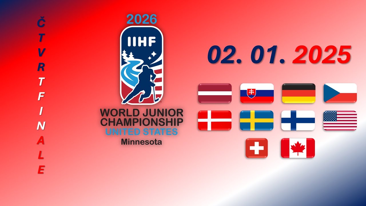 IIHF 2026 Junioři Čtvrtfinále + Boj o Udržení