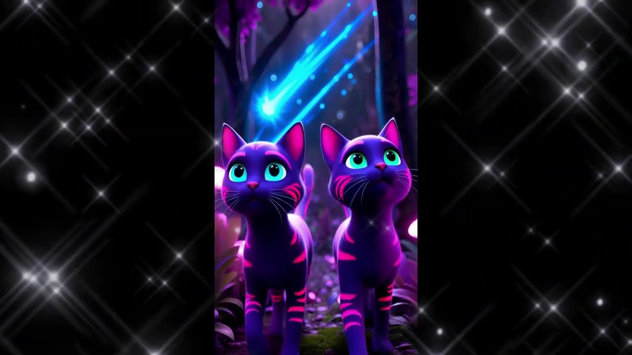 Neon Starlight Cats ✨ Fantasy Ambient Journey