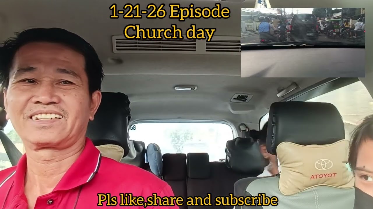 Driving kids to school in traffic.|| Church day episode