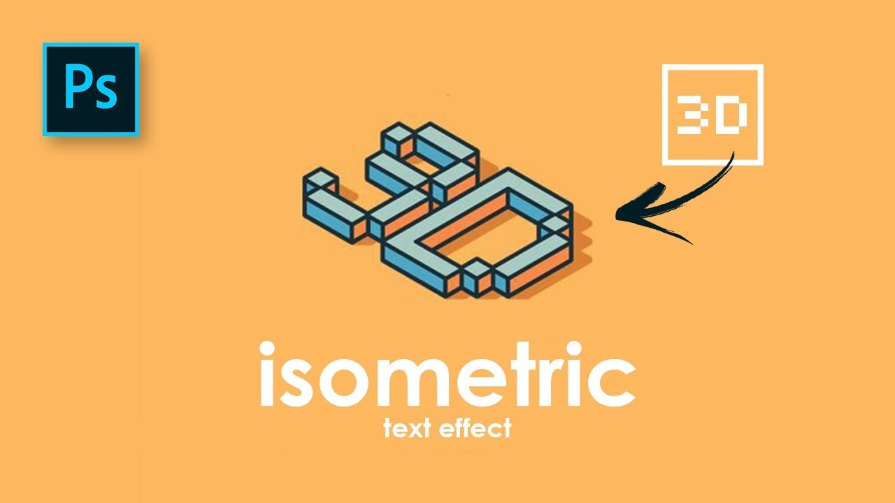 Cara Desain Isometric Text Effect dengan Photoshop - Photoshop Tutorial Indonesia