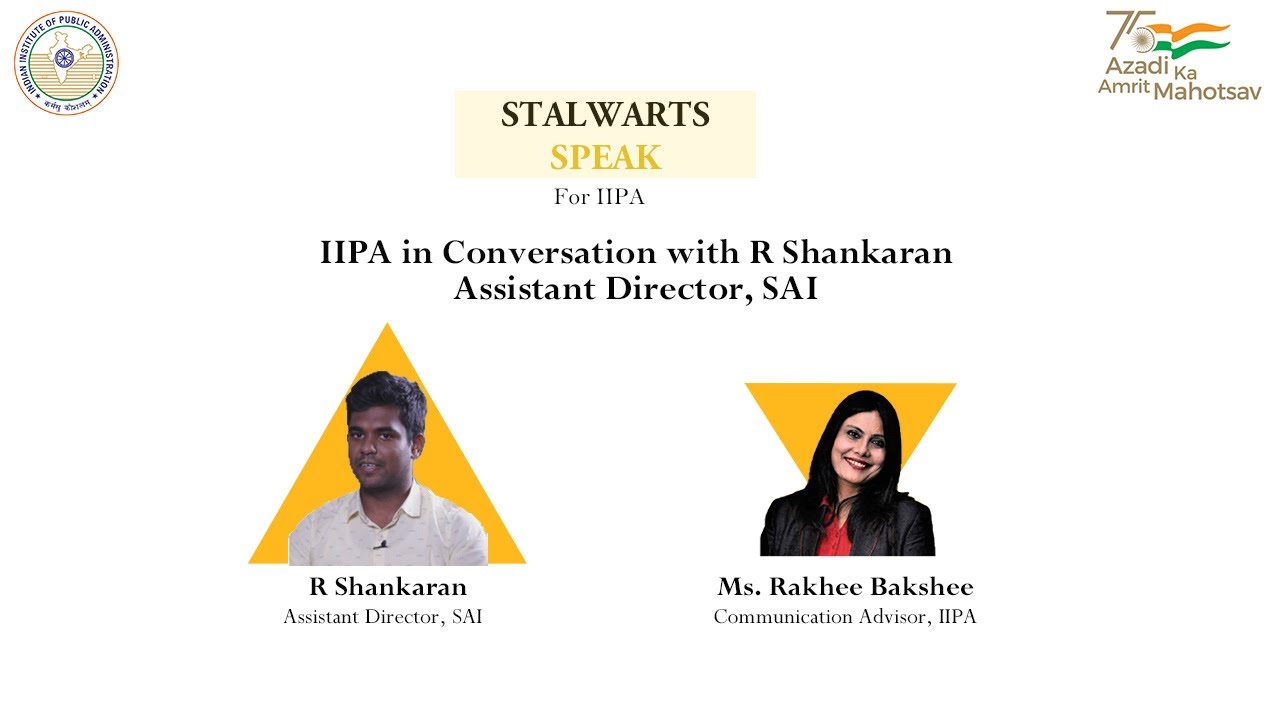 IIPA in conversation with R Shankaran, Assistant Director, Sports Authority of India