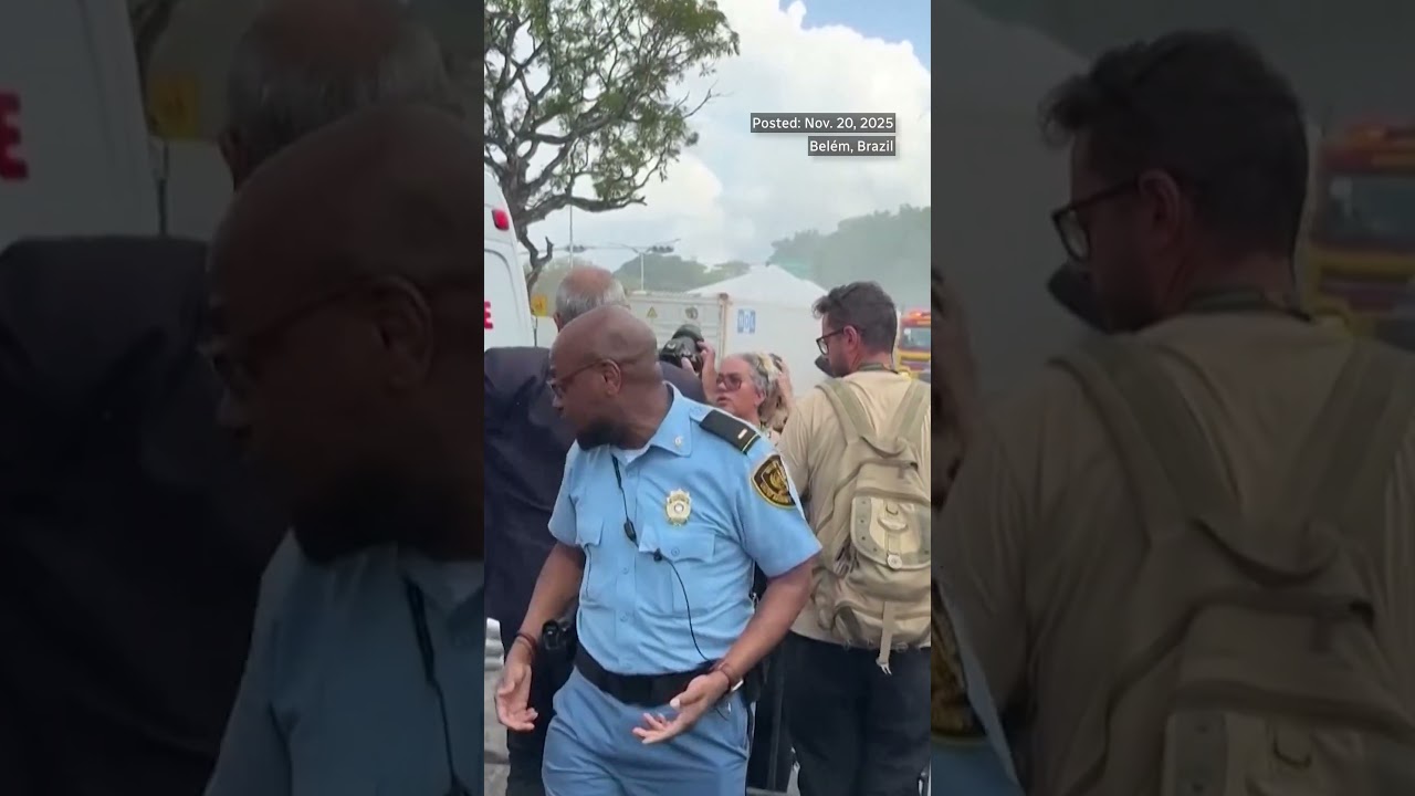Global climate summit evacuates as fire breaks out