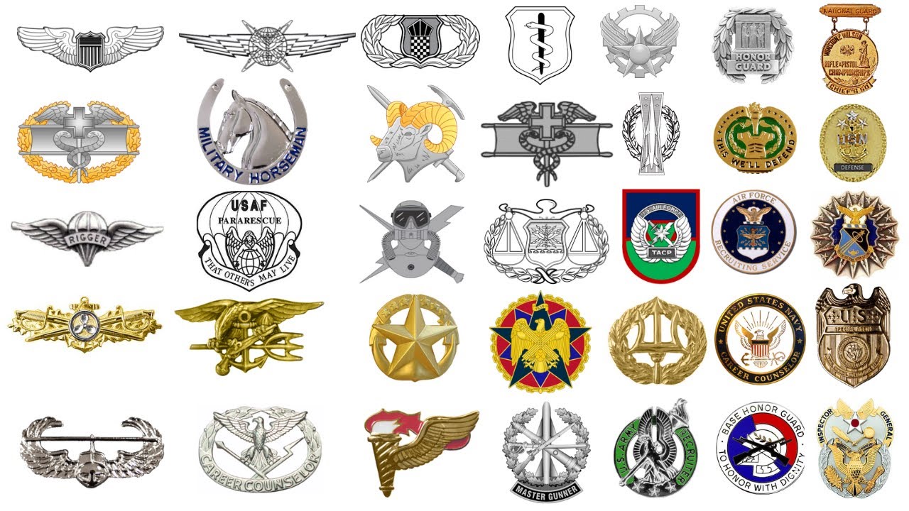 Every U S Military Badge Air force, Army and Navy  Explained