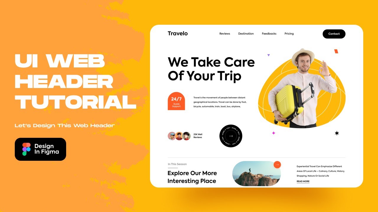How to Design a Website Header User Interface | Figma UI UX Design Tutorial