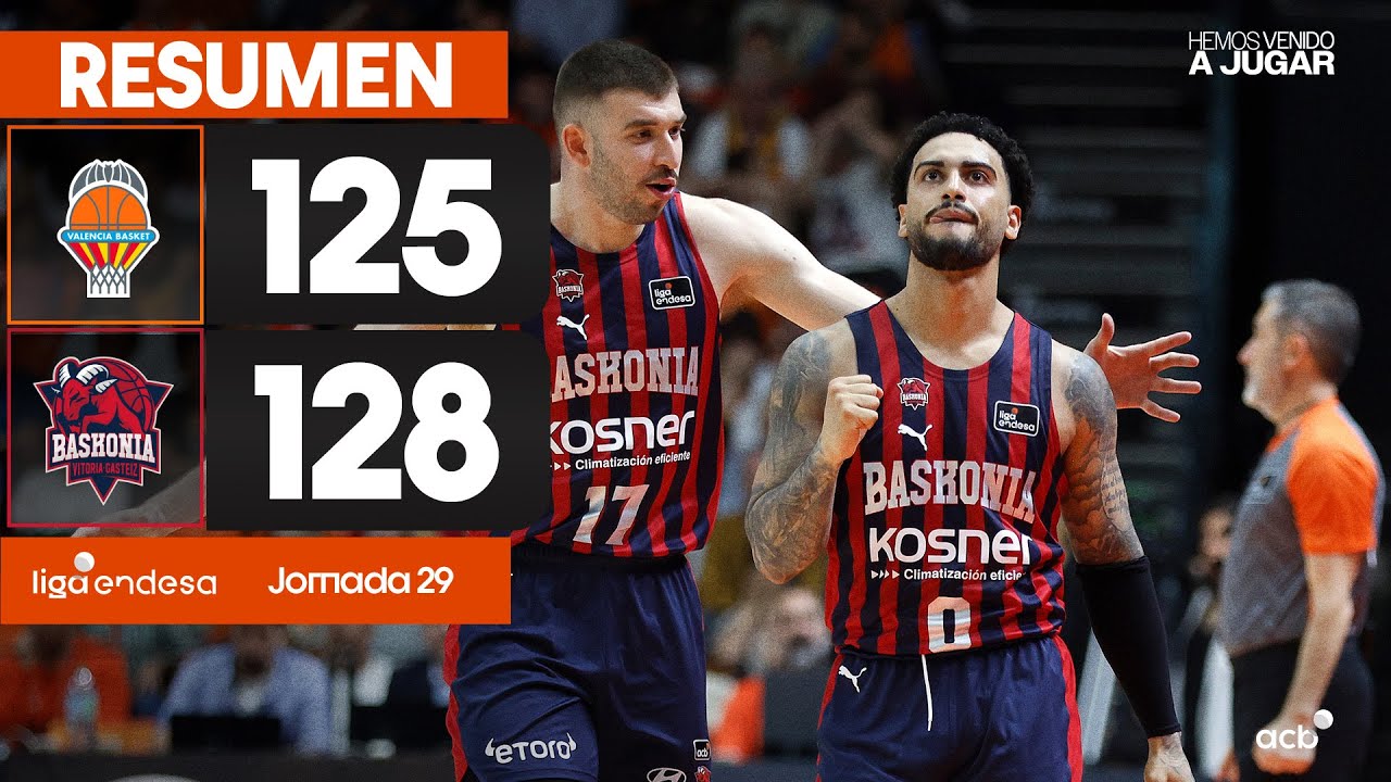 Valencia Basket - Baskonia (125-128) RESUMEN | Liga Endesa 2024-25
