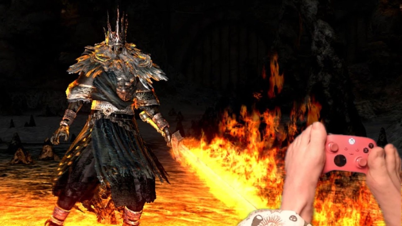 I Finally Beat Dark Souls With My Feet...