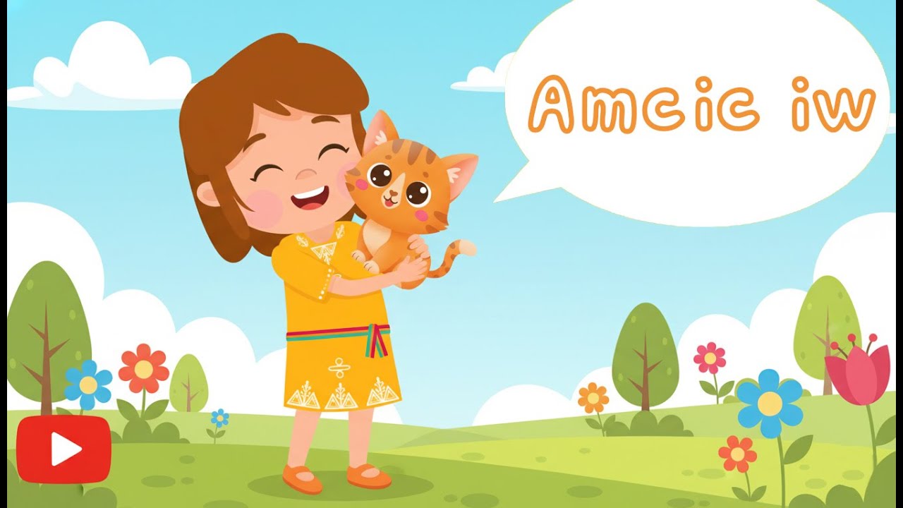 Amcic iw Tizlit i yigerdan. Comptine kabyle, Songs for kids kabyle.