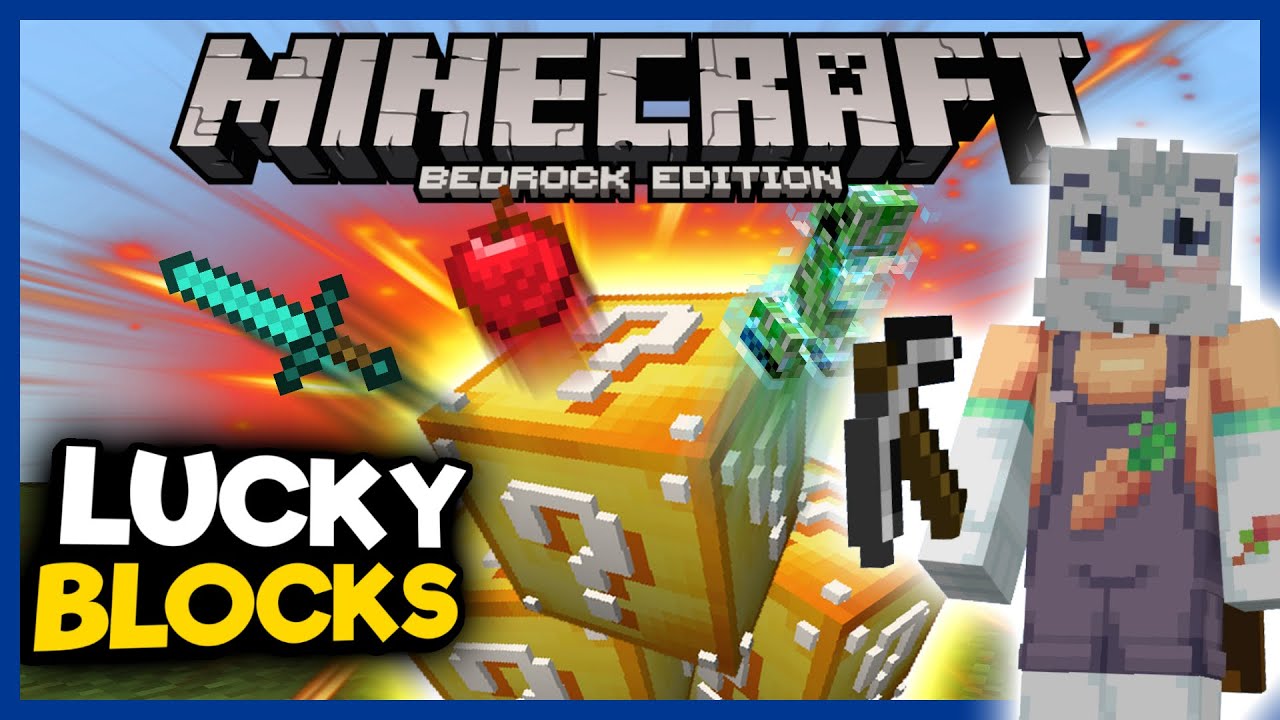 MCPE Lucky Blocks Command Tutorial! 🤪 Minecraft Bedrock Tutorial