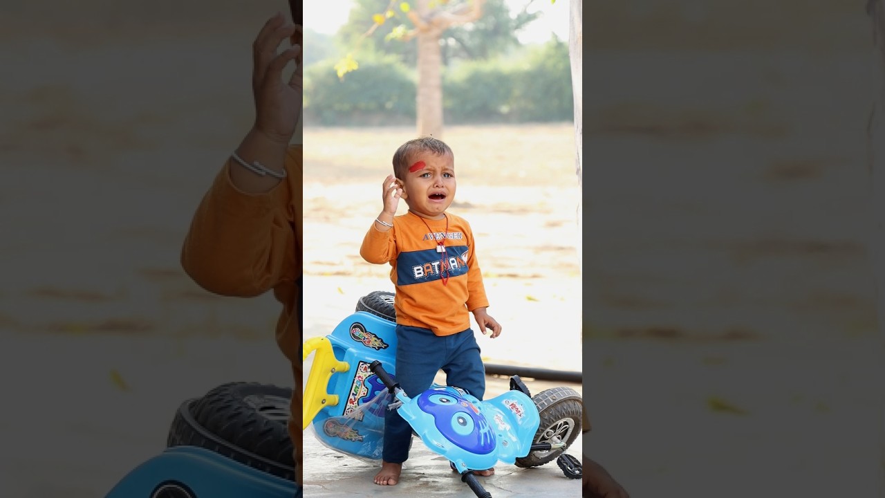 Rudra ka cycle Gir gya 😭😢 #shorts #maa #cycle #youtubeshorts