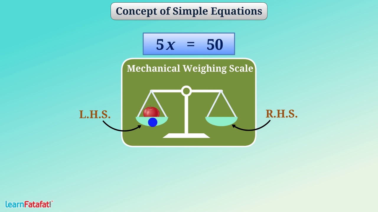 Simple Equations Class 7 Maths - Concept