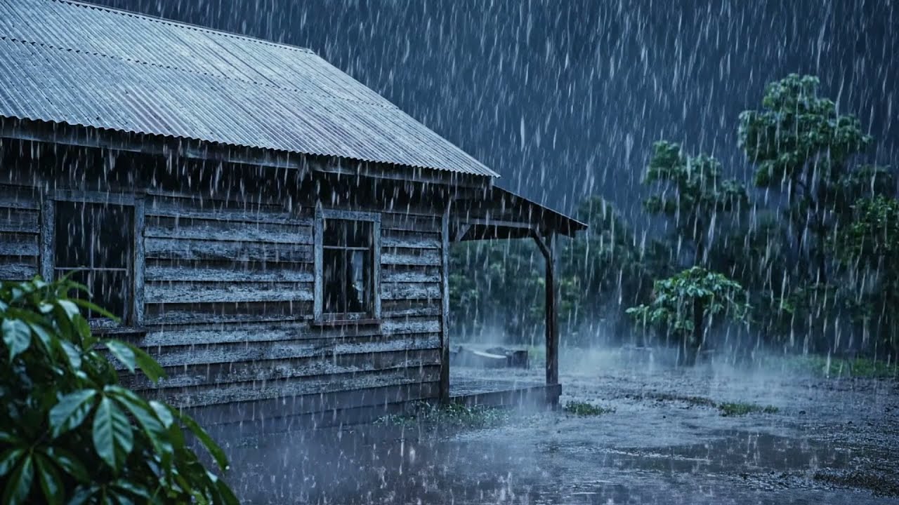 Sueño Profundo Fácil en 2 Min con Tormenta en Techo de Lámina y Truenos