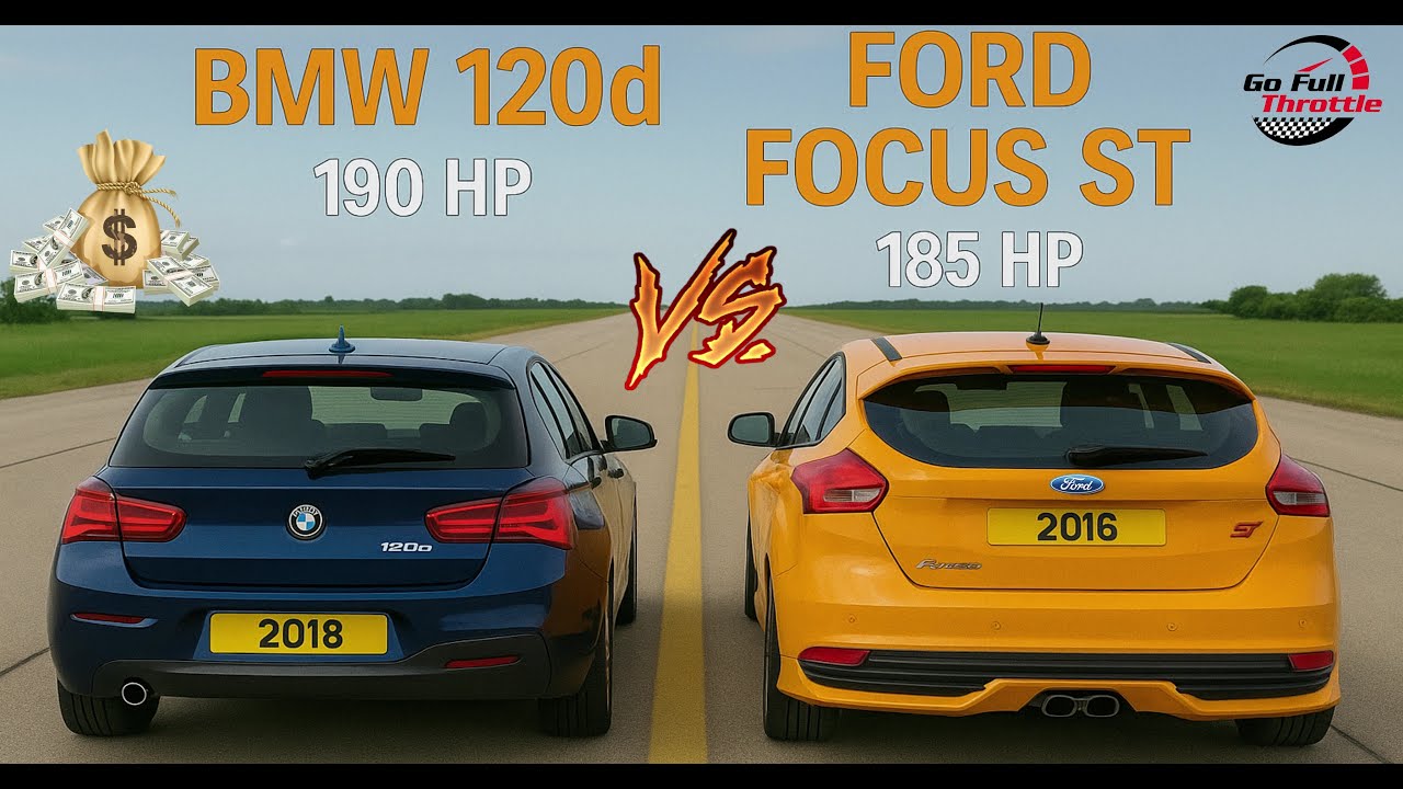 💰 $18K vs $13K Money 🔥 BMW 120d 190 HP vs Ford Focus ST TDCi 185 HP &ndash; Diesel Hatch Drag Showdown!