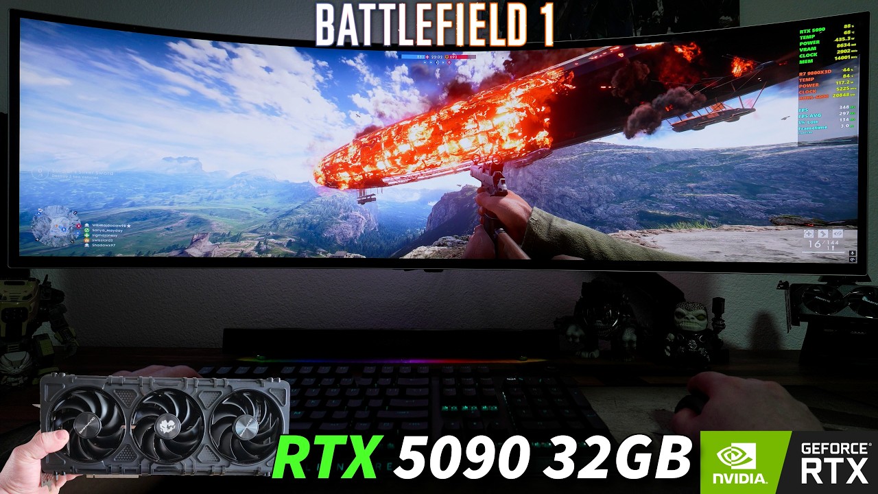 Battlefield 1 - RTX 5090 32GB - Ryzen 7 9800X3D | Samsung Oled G9 Odyssey 49