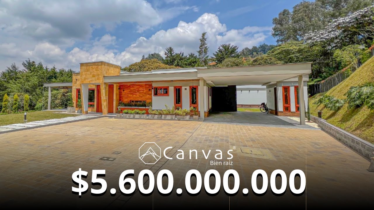 🤑CASA CAMPESTRE DE LUJO, 😱¡NO TE IMAGINAS EL INTERIOR!- LLANOGRANDE - $5.600.000.000 ( Canvas Raíz )