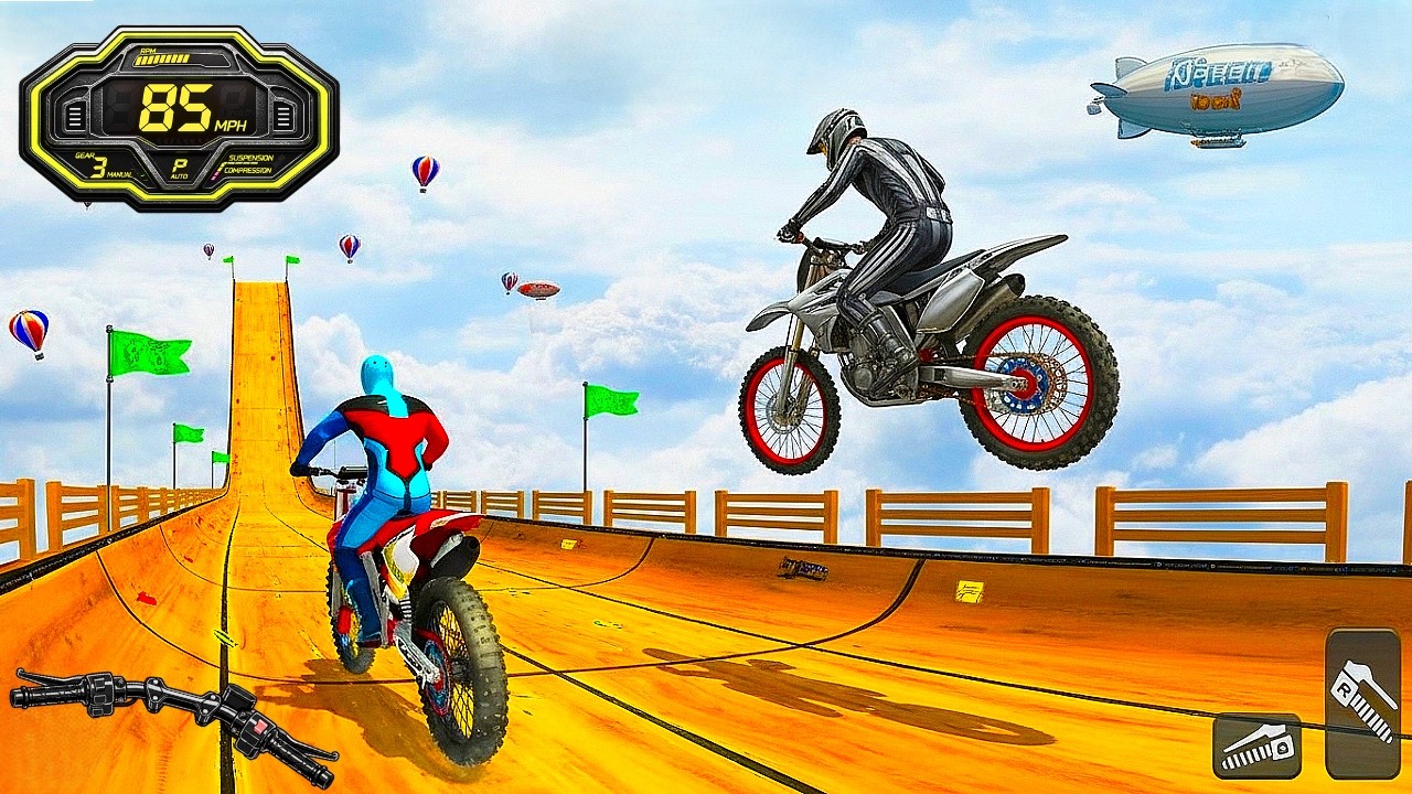 Superhero GT Bike Racing Stunt - Extreme Mega Ramp Motocross - Android GamePlay