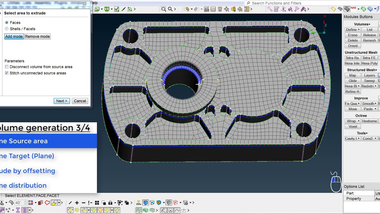 Volume Mesh: Extrude